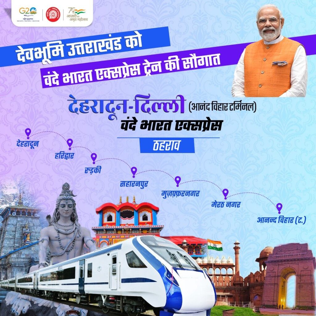 Delhi Dehradun Vande Bharat Express Train Route