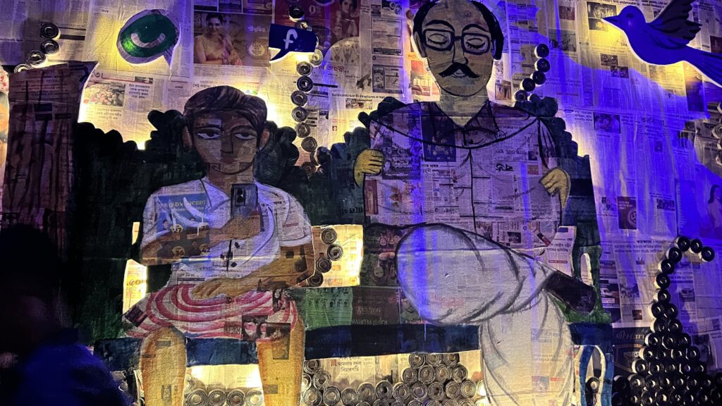 Durga Puja Pandal Made of News Paper (Kolkata)